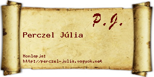 Perczel Júlia névjegykártya